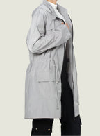 Lightweight Zip-Up Windbreaker Jacket with Drawstring Waist