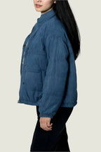 Quilted Corduroy Puffer Jacket Curve for Winter