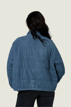 Quilted Corduroy Puffer Jacket Curve for Winter