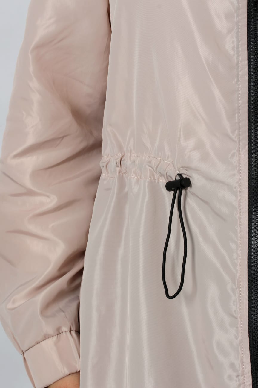 Long Hooded Windbreaker Coat –  Lightweight Jacket