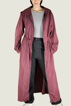 Long Hooded Windbreaker Coat Curve –  Lightweight Jacket