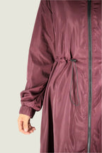 Long Hooded Windbreaker Coat Curve –  Lightweight Jacket