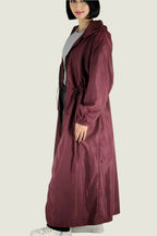 Long Hooded Windbreaker Coat Curve –  Lightweight Jacket