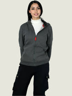 Classic Zip-up  Hoodie With Drawstring Hood