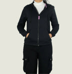 Classic Zip-up  Hoodie With Drawstring Hood