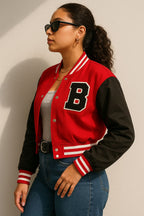Cropped Baseball Alphabet Jacket
