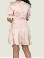 Blush Drape Satin Mini Dress
