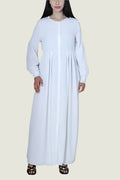 Round Neck Button-Up Maxi Dress – Classic, Elegant & Chic Style