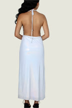 Luna Glow Halter Maxi Dress
