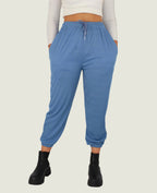 Ribbed Knitted Elastic Waist Pants
