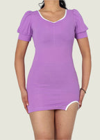 Sporty mini ruched dress