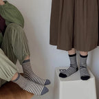 Trendy Striped Quarter Socks 3 Pairs