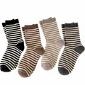 Trendy Striped Quarter Socks 3 Pairs