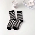 Trendy Striped Quarter Socks 3 Pairs