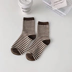 Trendy Striped Quarter Socks 3 Pairs