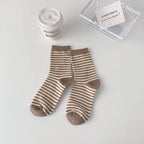Trendy Striped Quarter Socks 3 Pairs