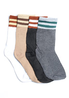 Top Striped Quarter Socks 3 Pairs Set