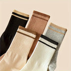 Top Striped Quarter Socks 3 Pair