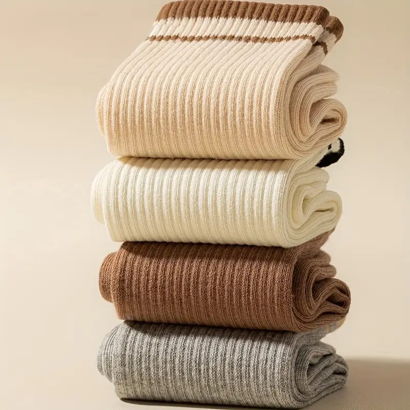 Top Striped Quarter Socks 3 Pair