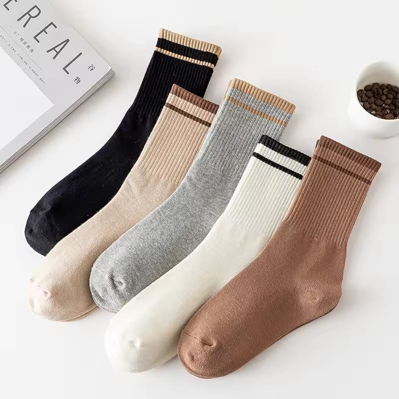 Top Striped Quarter Socks 3 Pair