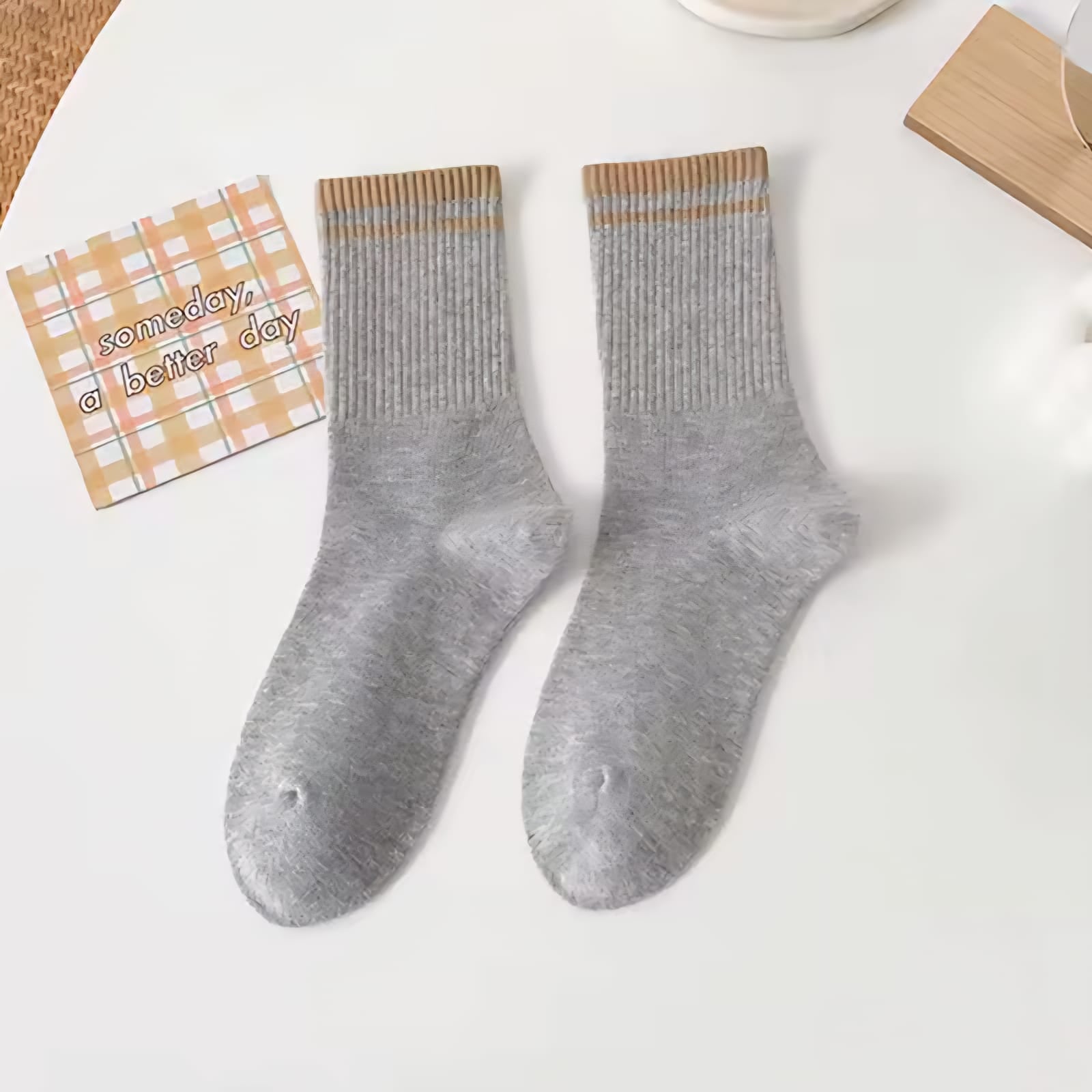 Top Striped Quarter Socks 3 Pair