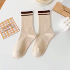 Top Striped Quarter Socks 3 Pair