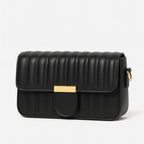 Quilted PU Leather Shoulder Bag – Elegant & Compact 60024