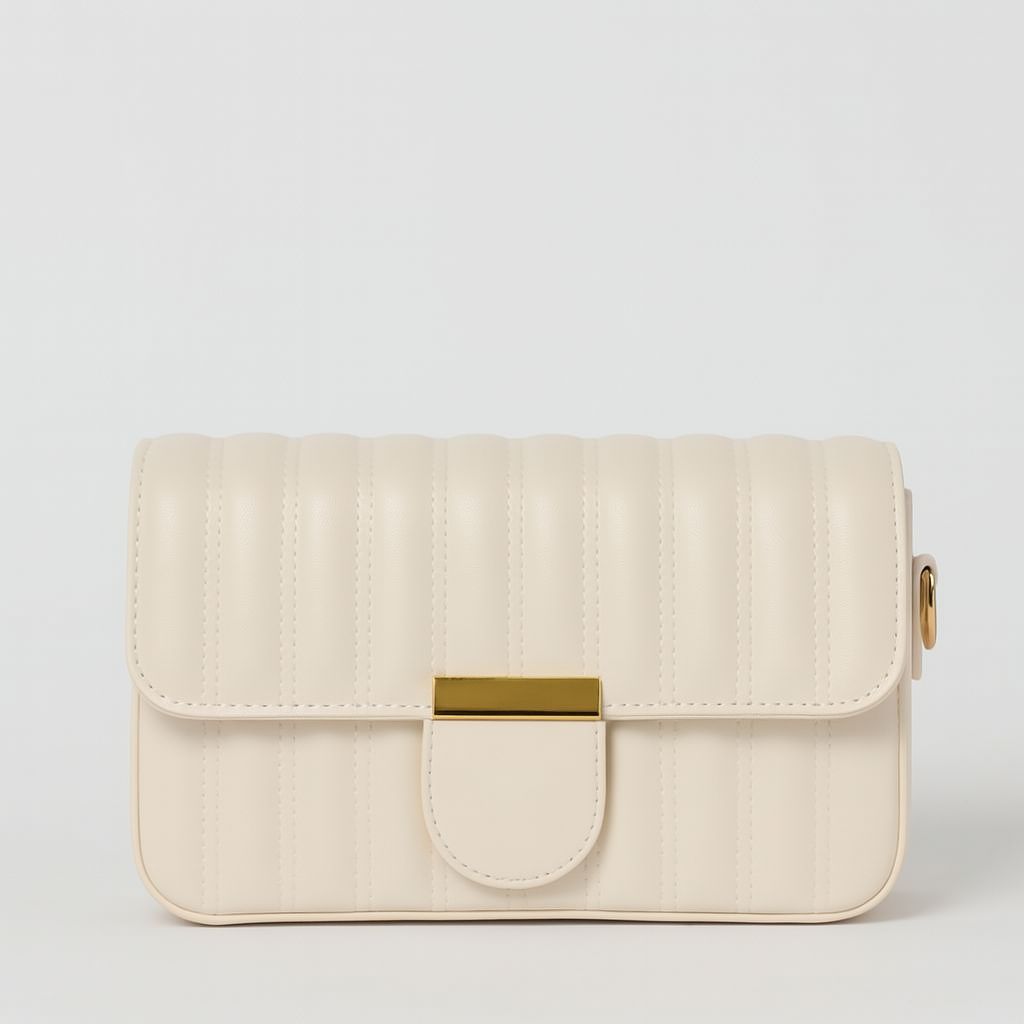 Quilted PU Leather Shoulder Bag – Elegant & Compact 60024