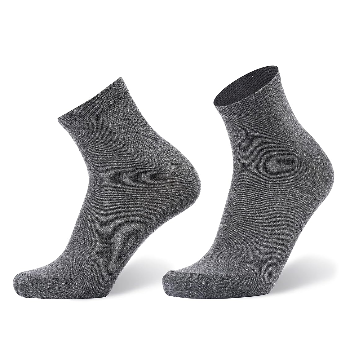 Solid Grey Quarter Length Socks - Comfortable Everyday Wear – 1 Pair