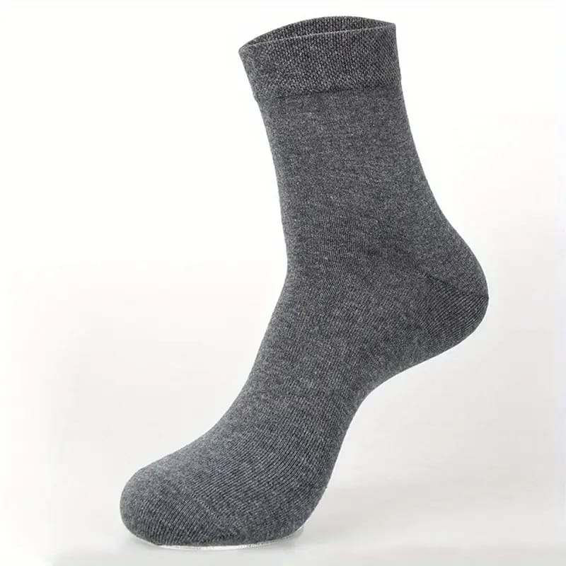 Solid Grey Quarter Length Socks - Comfortable Everyday Wear – 1 Pair