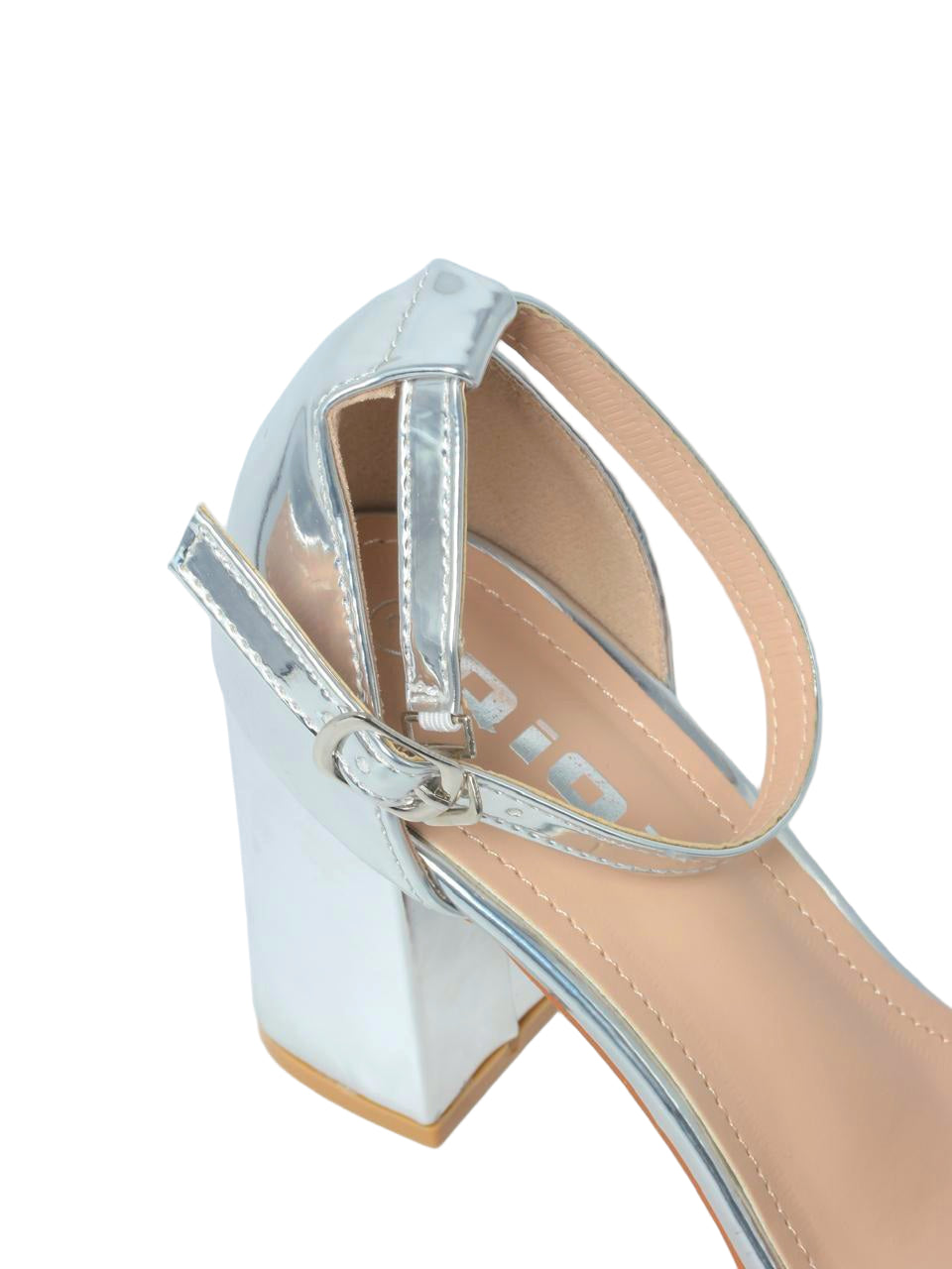 Glossy Rhinestone Strap Block Heels - TX89-066