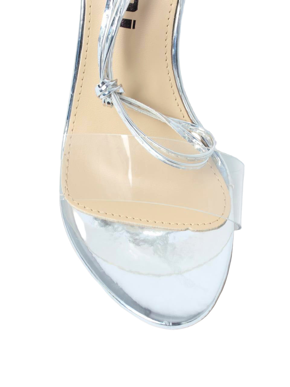 Clear Strap Rhinestone Block Heels - TX88-041