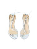 Clear Strap Rhinestone Block Heels - TX88-041