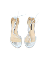Clear Strap Rhinestone Block Heels - TX88-041