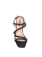 Strappy Block Heel Sandals with Rhinestones TX88-30