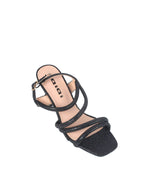 Strappy Block Heel Sandals with Rhinestones TX88-30