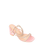 Multi-Strap Rhinestone Block Heels - TX89-067