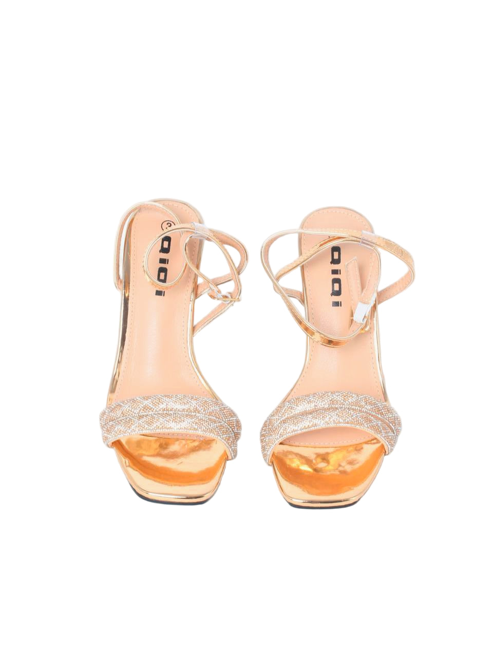 Crystal Ball Heel Strappy Sandals - TX88-31