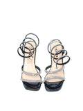 Rhinestone Multi-Strap Slip-On Heels - TX89-049