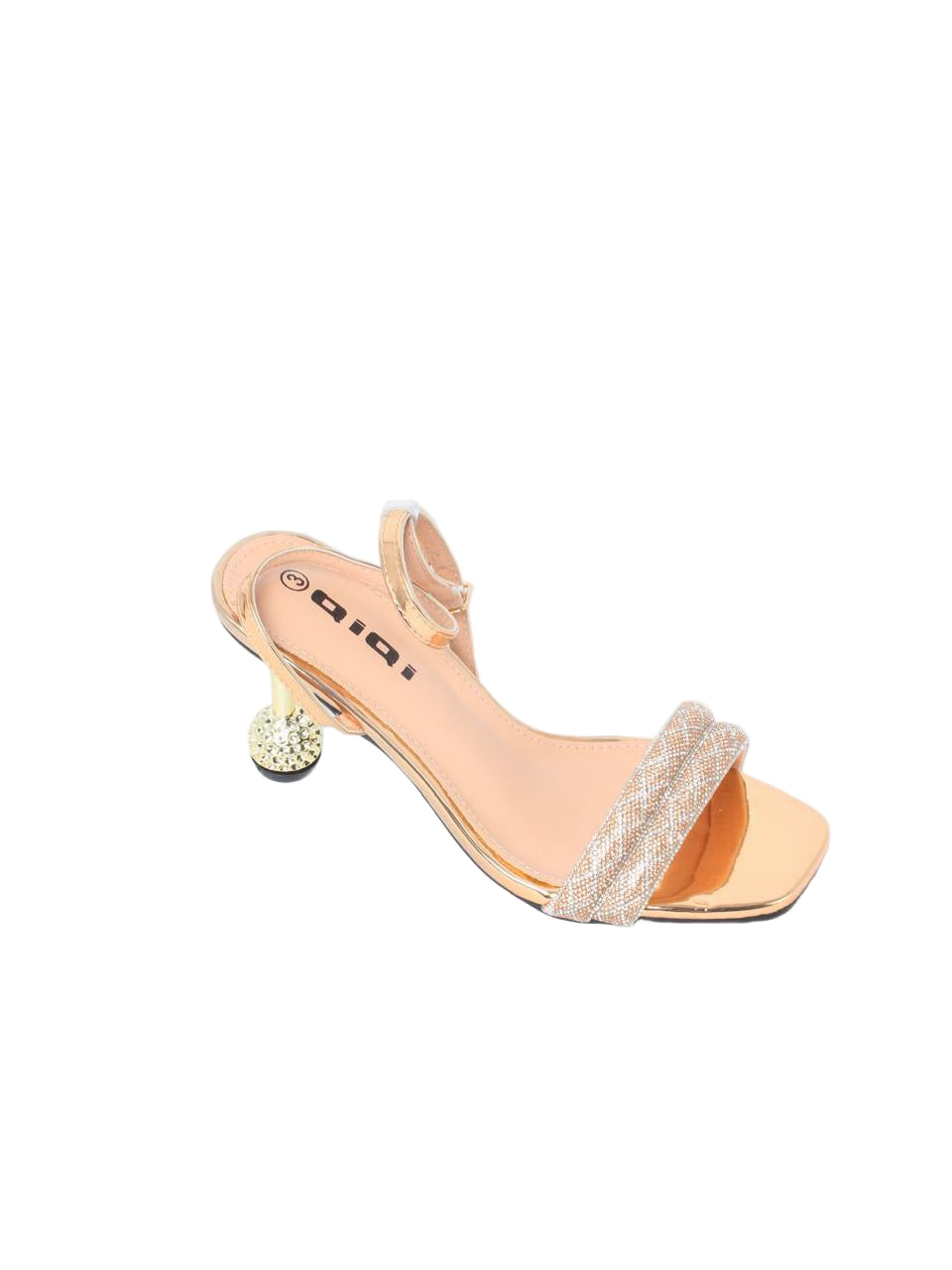 Crystal Ball Heel Strappy Sandals - TX88-31