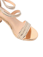 Glitter Crossover Block Heel Sandals - A2