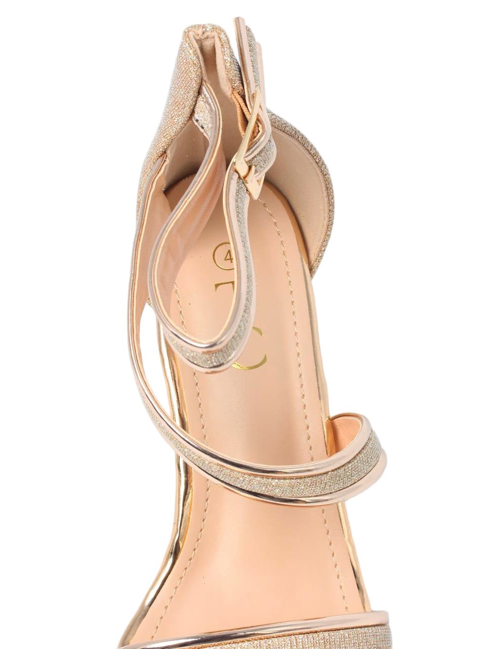 Glitter Crossover Block Heel Sandals - A2