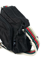 Multi-Pocket Nylon Crossbody Bag with Adjustable Wide Strap - 9608-4