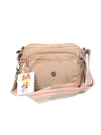 Multi-Pocket Nylon Crossbody Bag with Adjustable Wide Strap - 9608-4