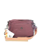 Compact Multi-Pocket Nylon Crossbody Bag with Wide Strap - 1530