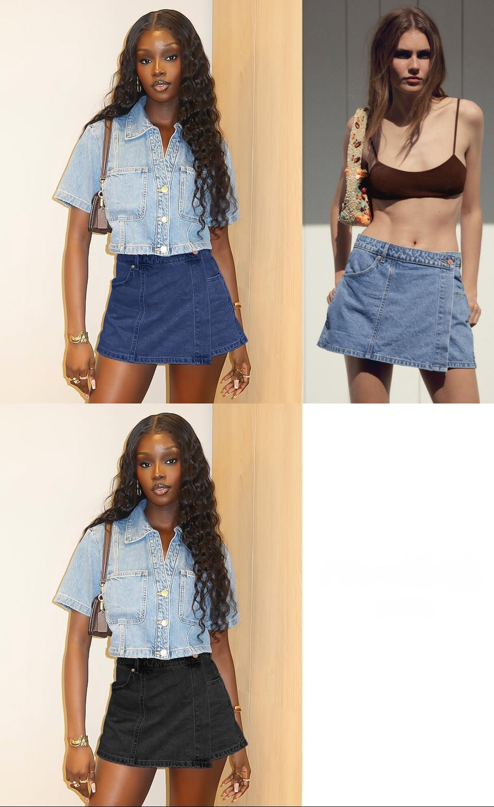 Denim Skirt with Pockets & Flap – Casual Chic