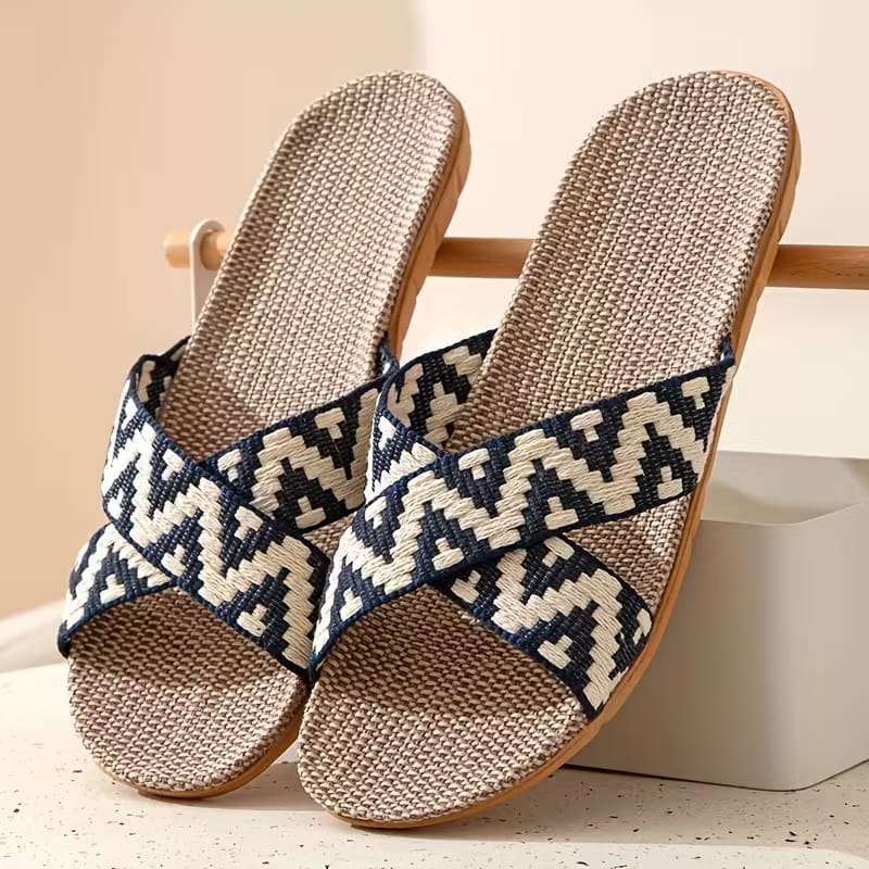 Boho Chic Cross Weave Woven Sandals - Beathable Summer Sandals