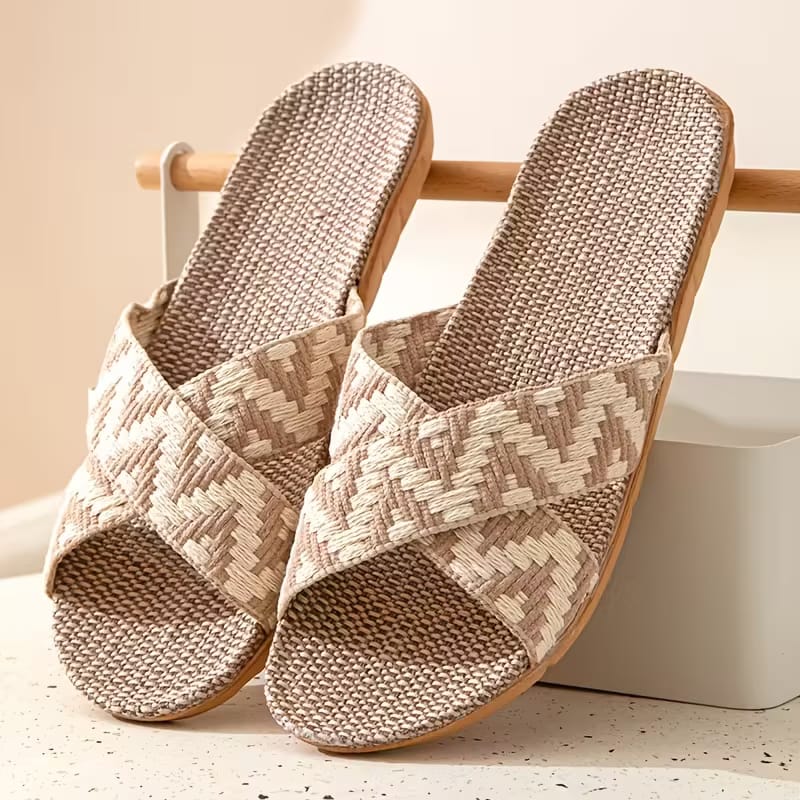Boho Chic Cross Weave Woven Sandals - Beathable Summer Sandals