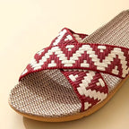 Boho Chic Cross Weave Woven Sandals - Beathable Summer Sandals