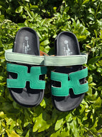Women's Cut Out Slide Sandals- Comfortable Flat Summer Shoes